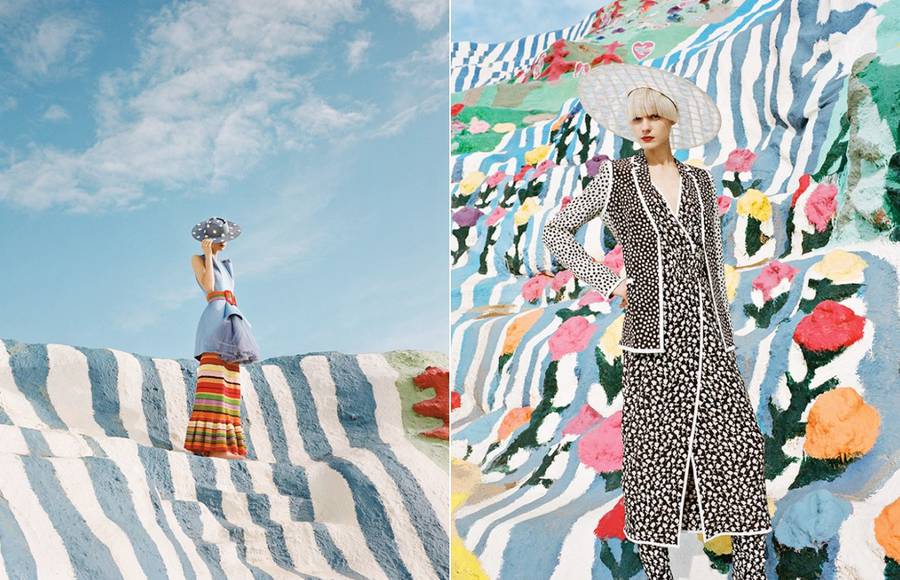 Fashion Shooting on a Painted Mountain