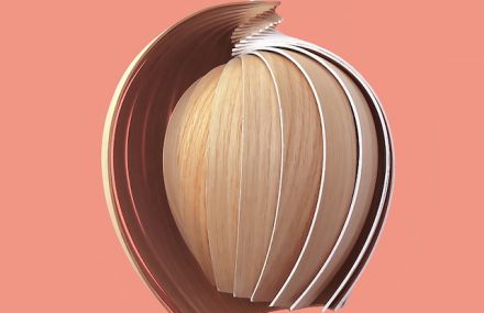 Circular Wood Layers Lamp