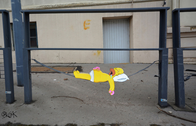 A Street Art Tribute to the Simpsons Co-Creator