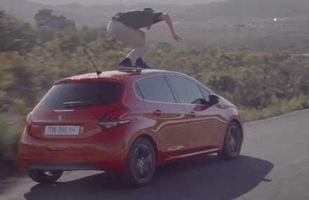 Long Skate Rider on a Car