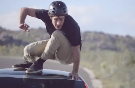 Long Skate Rider on a Car