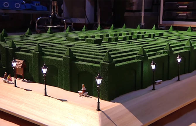 Miniature Labyrinth Model from The Shining Movie