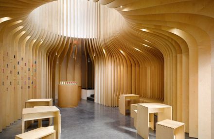 Wooden Tea Lounge by Studio Pha