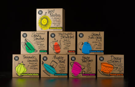 Teahouse Exclusives Everyday Line: Handmade typography for handpicked teas