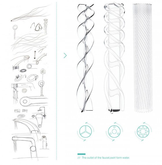 Swirling Faucet Design that Saves Water Media