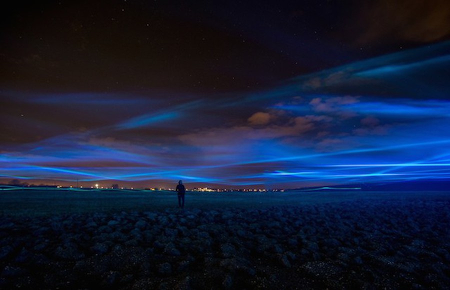 Waving Aurora Borealis Light Installation