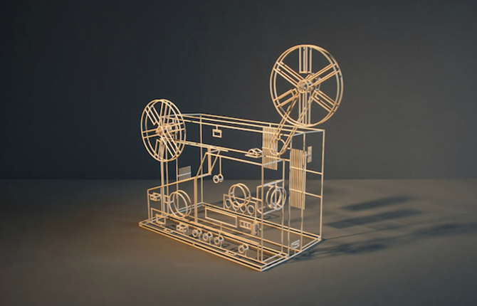 Wooden Wireframe Sculptures