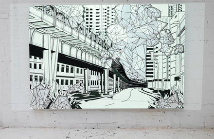 Growing – Tape Art & Projection Mapping