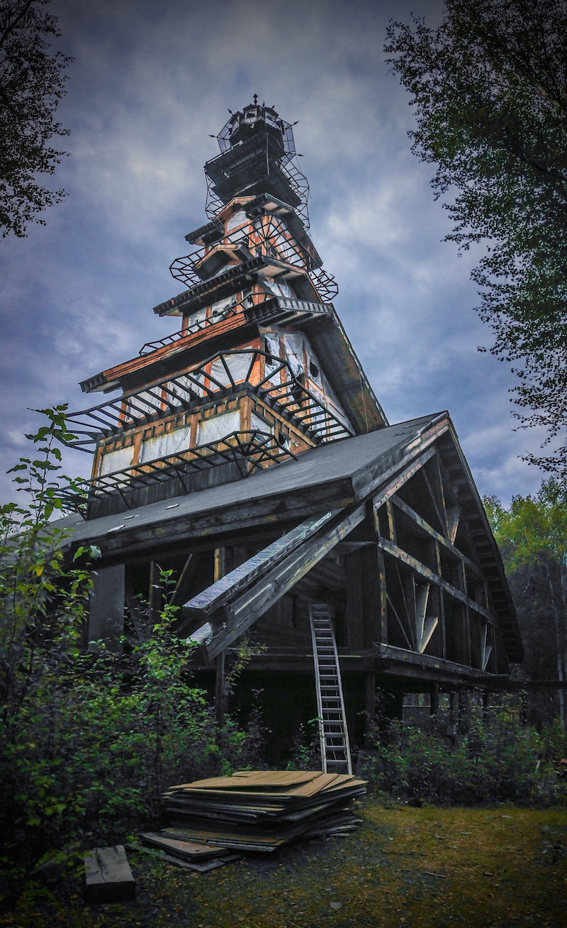 Abandonned Towers Over Alaskan Forest_1