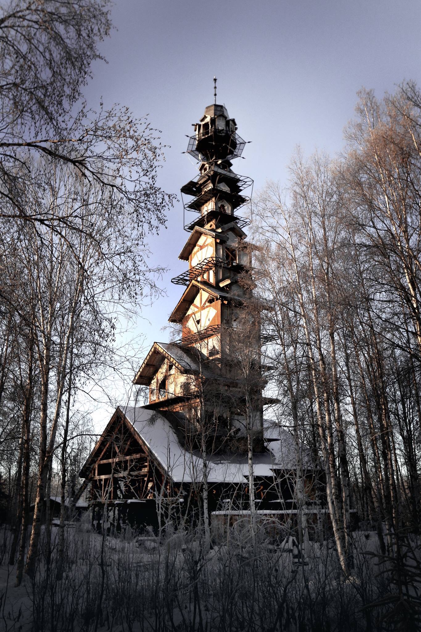 Abandonned Towers Over Alaskan Forest_3