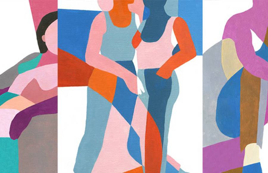 Interwined Bodies Paintings by Ines Longevial
