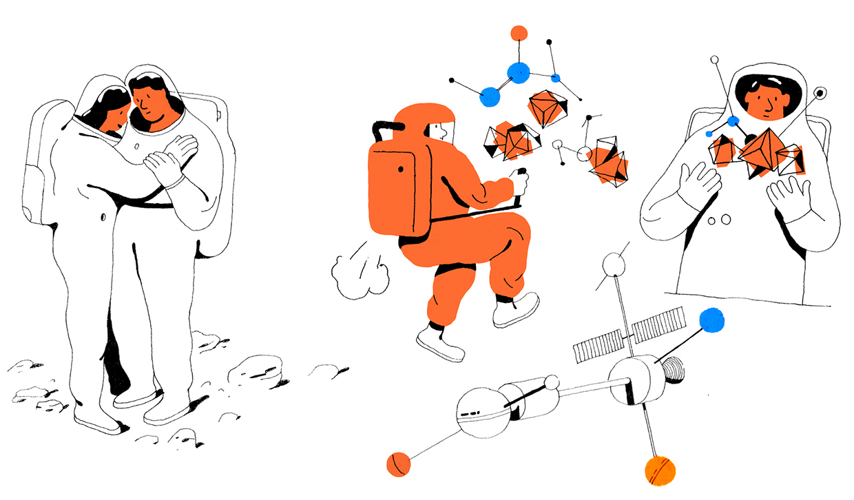 Astronaut Illustrations by Vincent Mahe_0