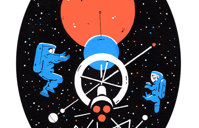 Astronaut Illustrations by Vincent Mahe