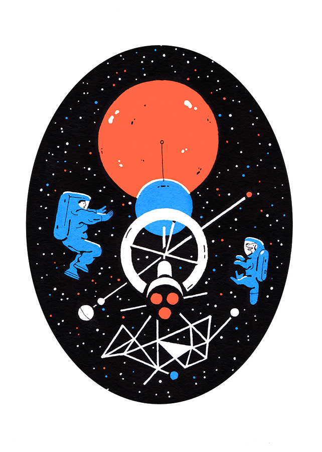 Astronaut Illustrations by Vincent Mahe_1