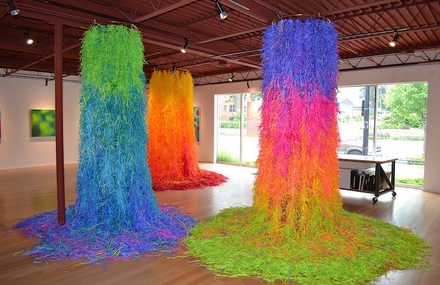 Colorful Paper Installations by Travis Rice