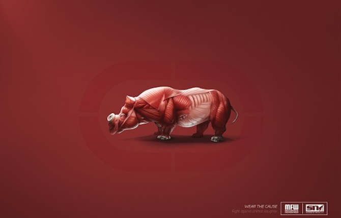 Famous Animals Brand Logos Without Skin Ad