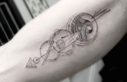 Elegant Geometric Tattoos