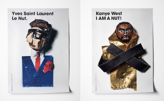 Famous Figures Made with Nuts and Adhesive Tape