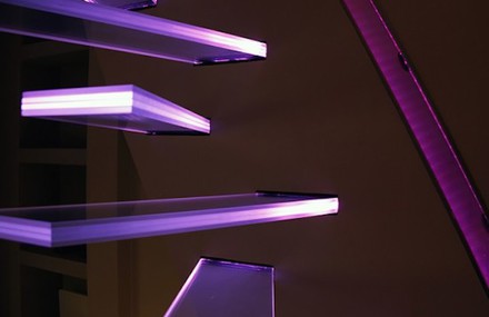 Illuminated Glass Staircase