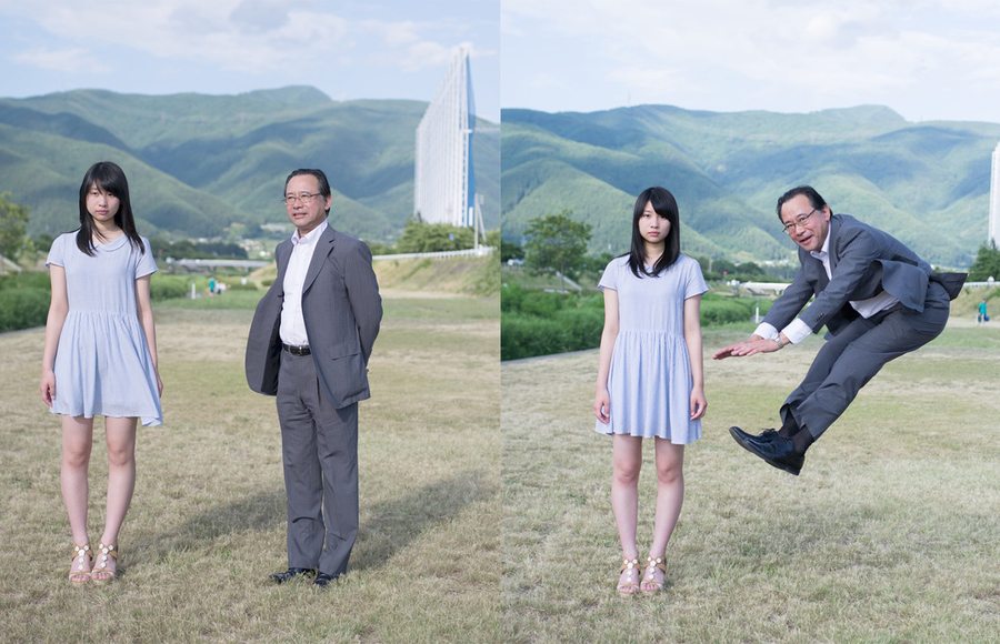 Jumping Japanese Businessmen