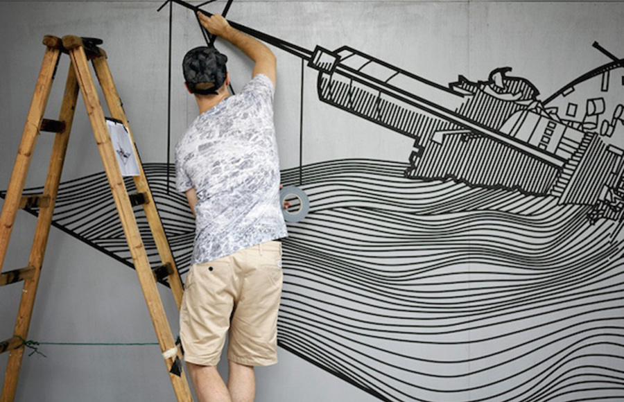 Masking Tape Street Art