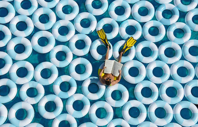 Pool and Rubber Rings Creative Photography