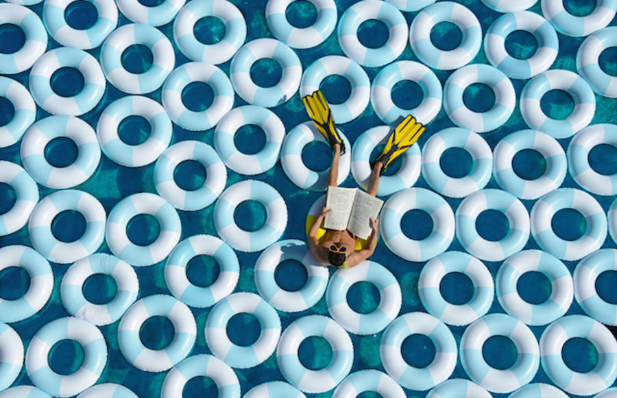 Pool and Rubber Rings Creative Photography