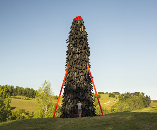 Strange Tower Made from Old Tyres-1