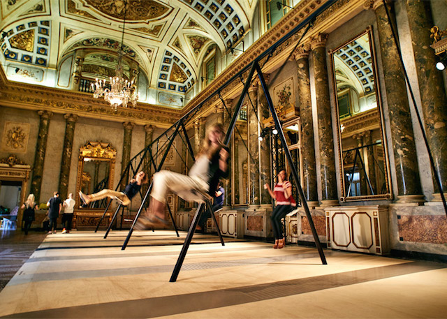 Swing Set Installation in Grand Milanese Palazzo-0