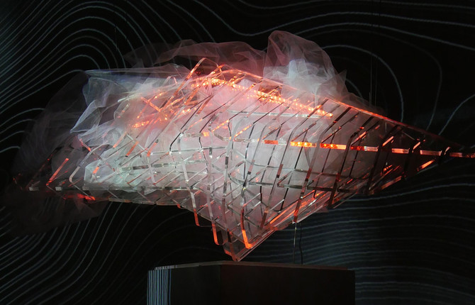 The Plexiglass Cloud Installation