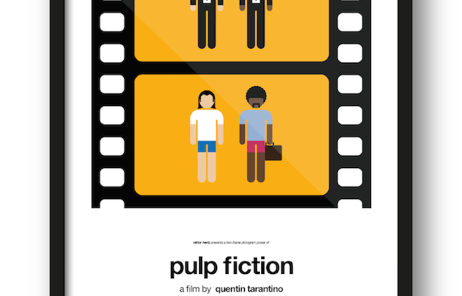 Summaries of Pop Culture Movies in Pictogram Posters