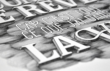 Typography of Lyrics Song by Rémy Boiré