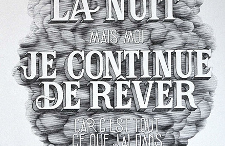 Typography of Lyrics Song by Rémy Boiré