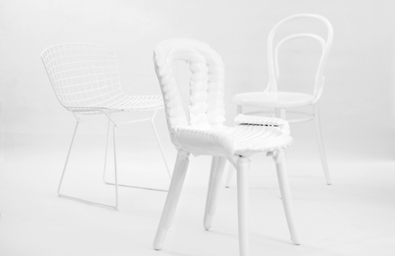 White 3D-Printed Chair