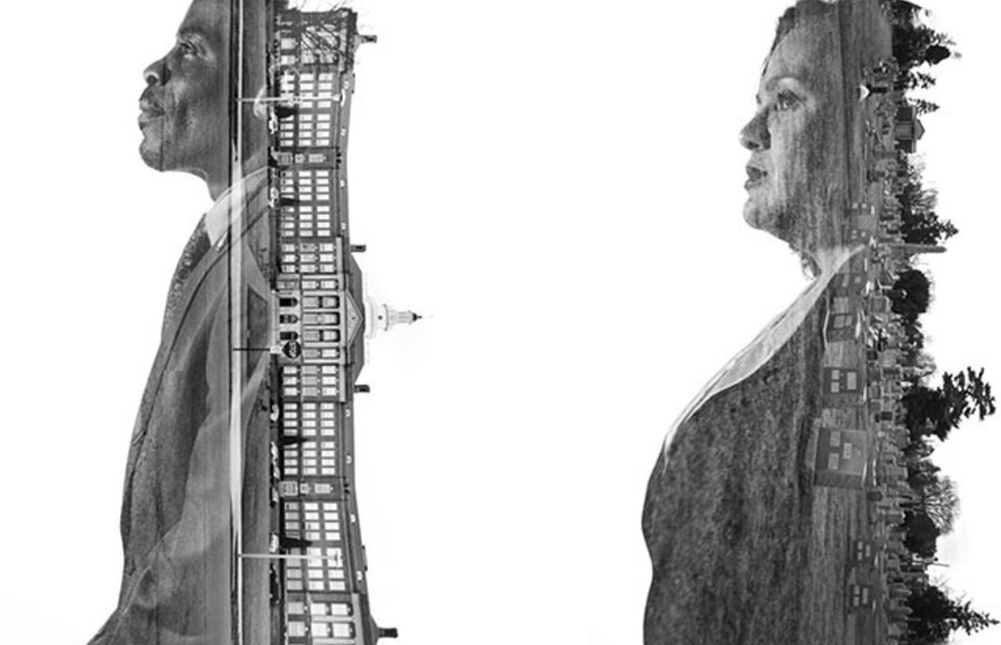 Double Exposure Portraits of City Council Members