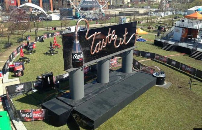 Drinkable Billboard Serving Coca Cola