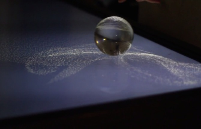 Kinetic Sand on an Interactive Table