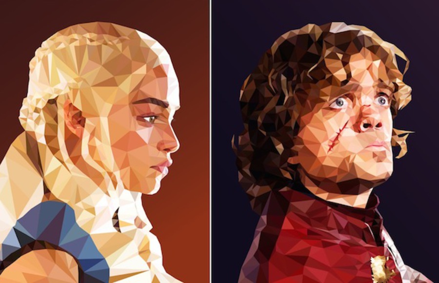 Low Poly Portraits of Characters from Game of Thrones