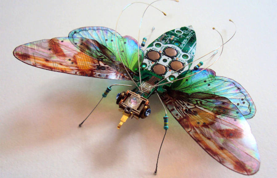 Nintendo Insects Made of Circuit Boards