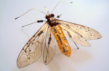 Nintendo Insects Made of Circuit Boards