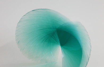 Spiraling Layered Glass Sculptures