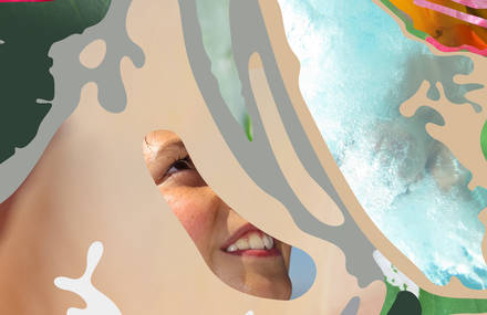 Multilayered portrait pays tribute to a WWII soldier