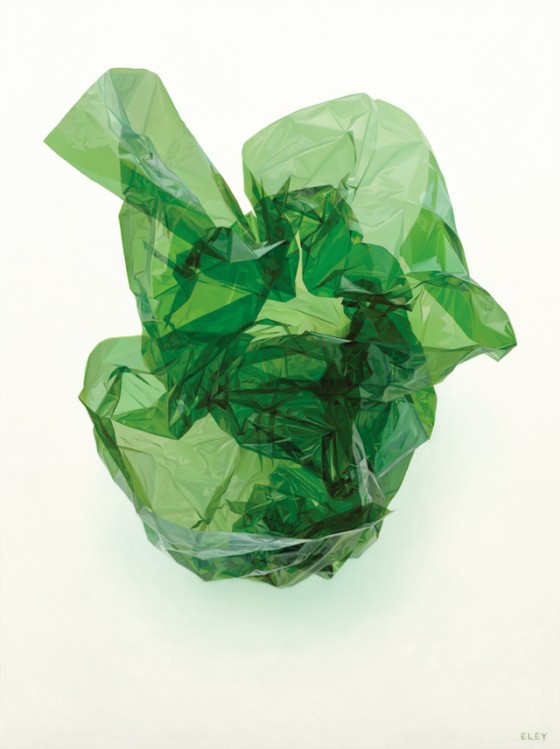 Hyperrealistic Crinkled Plastic Paper Paintings Media