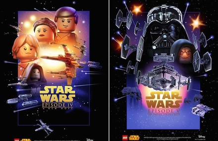 Star Wars Movie Posters in LEGO