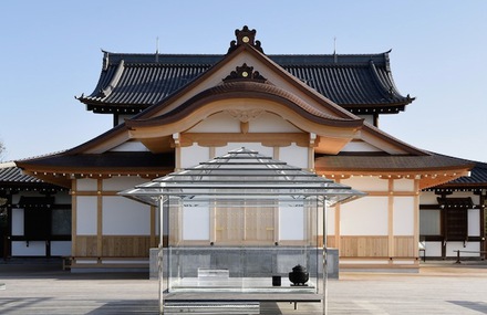 Transparent Glass Tea House in Kyoto