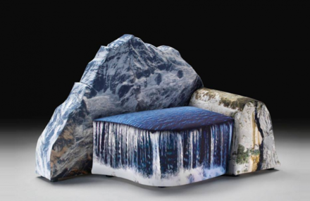 Majestic Chairs with Mountains Prints