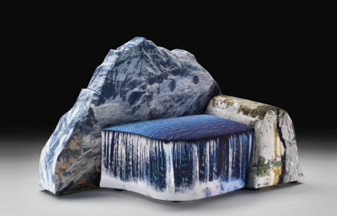 Majestic Chairs with Mountains Prints