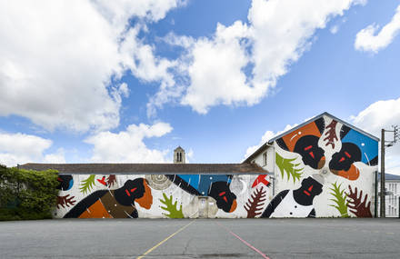 Nouveau mur à Niort peint par Agostino Iacurci