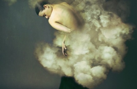 Woman Portraits Showing Chaos with Smoke