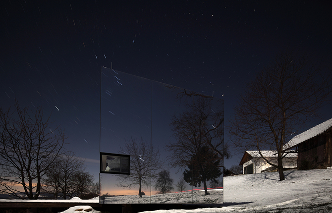 Mirrored Invisible Cabin